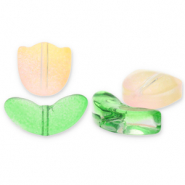 Perline di vetro tulipano rosa pesca