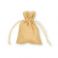 Sacchetto per gioielli con glitterato oro