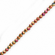 Perline sfaccettate tonde 3mm bronzo-rivestimento AB