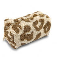BY31&reg; Pochette teddy con stampa leopardo beige marrone-marrone