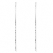 Metallo TQ in ottone orecchini con strass argento-cristallo