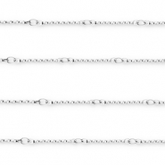 Componenti in acciaio inossidabile catena a rol&ograve; barretta argento