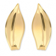 Orecchini in acciaio inossidabile foglia oro