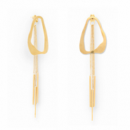 Orecchini in acciaio inossidabile irregolare oro