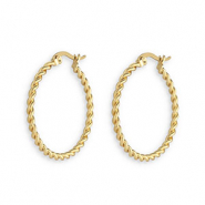 Orecchini in acciaio inossidabile a cerchio spirale oro