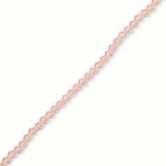 Perline sfaccettate bicone 4mm rosa chiaro