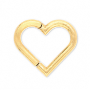 Piercing all'orecchio in acciaio inossidabile clicker cuore oro