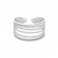 Anelli in acciaio inossidabile argento