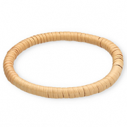 Bracciali bangle in rattan beige naturale