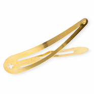 Componenti di metallo fermaglio per capelli clic clac con occhiello oro