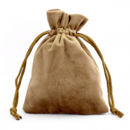 Sacchetto in velluto marrone