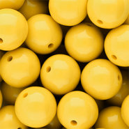 DQ Perline in acrilico 16 mm lucido Vibrant yellow 13-0858 TCX