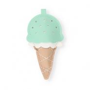 Colgantes llamativos ghiacciolo marrone pietra arenaria-verde menta-bianco