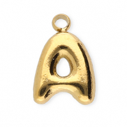 Ciondoli in acciaio inossidabile lettera A oro