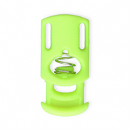 Componenti colorati chiusura stopper per cordoncino rettangolo verde neon