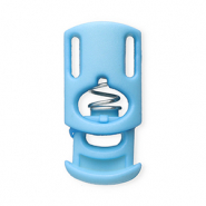 Componenti colorati chiusura stopper per cordoncino rettangolo blu chiaro