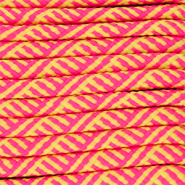 Paracord alla moda 6mm rosa neon-giallo