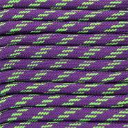 Paracord alla moda 6.5mm viola-verde neon