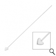 BY31&reg; Componenti in acciaio inossidabile chiodini a testa cuore 70mm argento