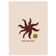 BY31&reg; Espositori bigiotteria in cartoncino "Just breathe" crema-marrone scuro-verde oliva