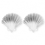 BY31® Componenti in acciaio inossidabile orecchini conchiglia con anellino argento