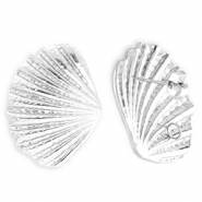 BY31® Componenti in acciaio inossidabile orecchini conchiglia con anellino argento