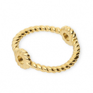 Componenti in acciaio inossidabile anellino chiuso con 2 anellini 13mm oro