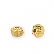 Perline in acciaio inossidabile fiore oro