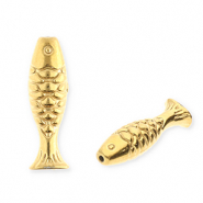 Perline in acciaio inossidabile pesce oro