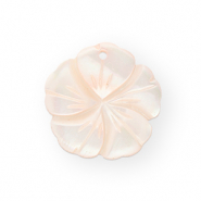 Ciondolo di conchiglia fiore rosa pesca