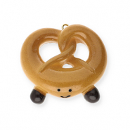 Ciondoli accattivanti pretzel marrone-marrone scuro