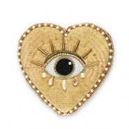 Portafogli piccoli cuore con occhio della provvidenza oro-bianco-nero