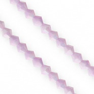 Perline sfaccettate bicone 6mm lilla-rivestimento AB