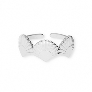 Anelli in acciaio inossidabile conchiglie argento