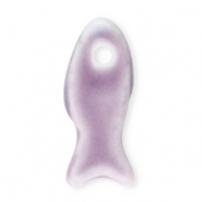 Perline di ceramica pesce viola chiaro-blu
