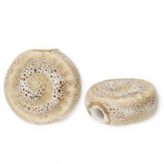 Perline di ceramica fossile beige sabbia