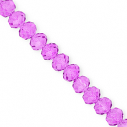 Perline sfaccettate 8x6mm rondella viola