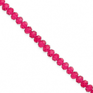 Perline sfaccettate 4x3mm rondella rosa ciliegia&nbsp;