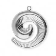 Ciondoli in acciaio inossidabile spirale argento