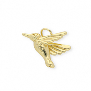 Metallo TQ in ottone ciondolo colibr&igrave; oro