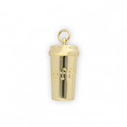 Metallo TQ in ottone ciondolo bicchiere oro