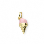 Metallo TQ in ottone ciondolo gelato oro-rosa chiaro