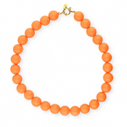 BY31&reg; Collane di perline acrilico 16mm lucido Orange peel 116-1359 TCX-oro