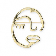 Broches faccia oro