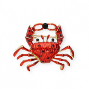 Broches granchino con strass oro-rosso-nero