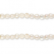 TQ Perle di acqua dolce pepita tonda 8-9mm bianco naturale
