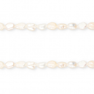TQ Perle di acqua dolce pepita ovale 7-8mm bianco naturale