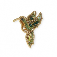 Spille colibrì oro-verde oliva-verde scuro