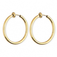 Orecchini in acciaio inossidabile a cerchio&nbsp;clip oro