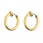 Orecchini in acciaio inossidabile a cerchio&nbsp;clip oro